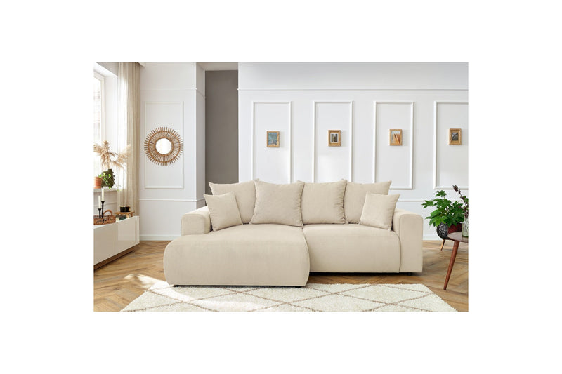 Canapé d'angle fixe ENJOY Velours côtelé - Angle gauche - BOBOCHIC - The Bradery