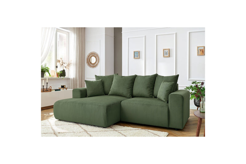 Canapé d'angle fixe ENJOY Velours côtelé - Angle gauche - BOBOCHIC - The Bradery