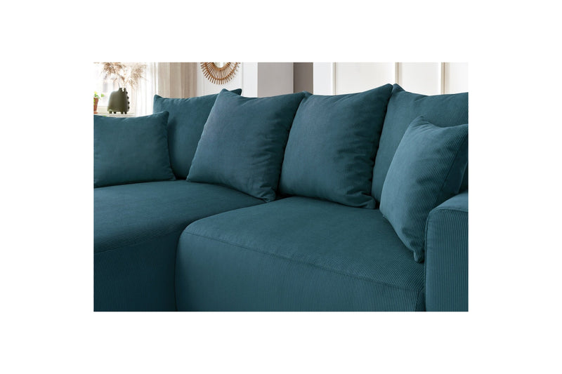 Canapé d'angle fixe ENJOY Velours côtelé - Angle gauche - BOBOCHIC - The Bradery