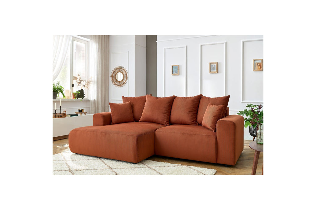 ENJOY fixed corner sofa in corduroy - Left-hand corner - BOBOCHIC - The Bradery