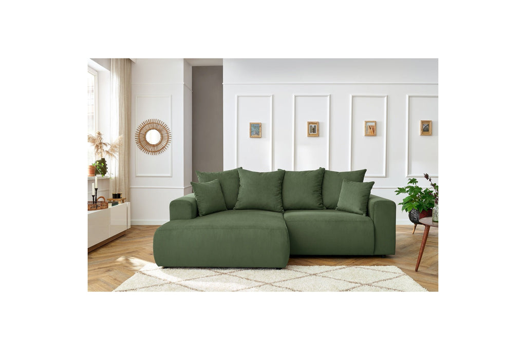 ENJOY fixed corner sofa in corduroy - Left-hand corner - BOBOCHIC - The Bradery
