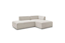 Fixed corner sofa MEGEVE smooth fabric - Right angle - BOBOCHIC -The Bradery