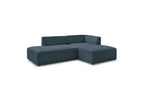 MEGEVE fixed corner sofa in smooth fabric - Right-hand corner - BOBOCHIC - The Bradery