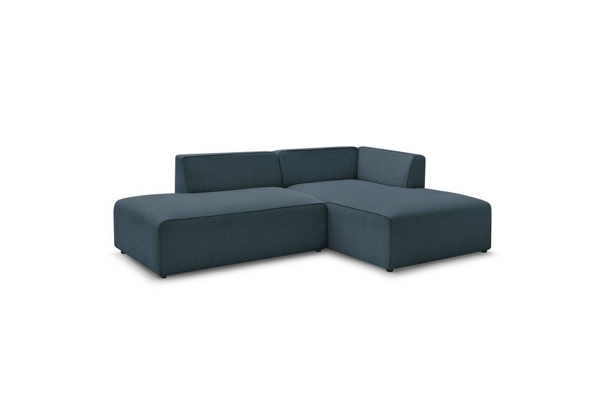 MEGEVE fixed corner sofa in smooth fabric - Right-hand corner - BOBOCHIC - The Bradery