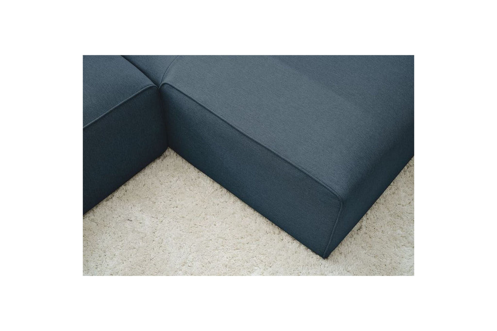 MEGEVE fixed corner sofa in smooth fabric - Right-hand corner - BOBOCHIC - The Bradery