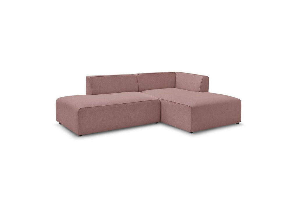 MEGEVE fixed corner sofa in smooth fabric - Right-hand corner - BOBOCHIC - The Bradery