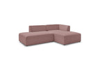 MEGEVE fixed corner sofa in smooth fabric - Right-hand corner - BOBOCHIC - The Bradery