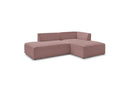 Fixed corner sofa MEGEVE smooth fabric - Right angle - BOBOCHIC -The Bradery