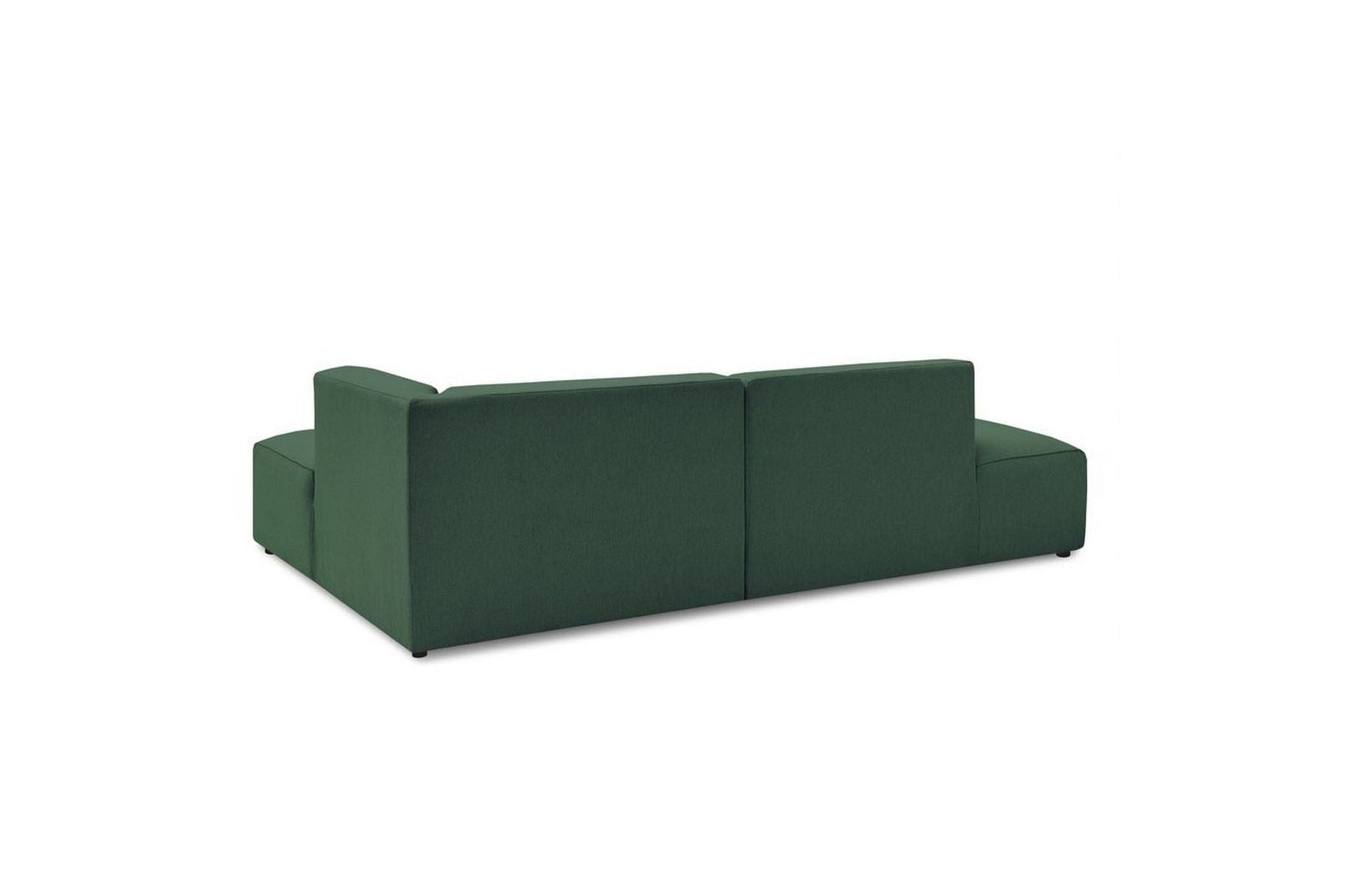 MEGEVE fixed corner sofa in smooth fabric - Right-hand corner - BOBOCHIC - The Bradery