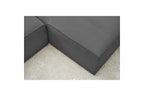 MEGEVE fixed corner sofa in smooth fabric - Right-hand corner - BOBOCHIC - The Bradery