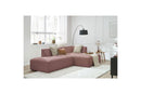 Fixed corner sofa MEGEVE smooth fabric - Right angle - BOBOCHIC -The Bradery