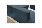 MEGEVE fixed corner sofa in smooth fabric - Right-hand corner - BOBOCHIC - The Bradery