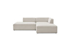 MEGEVE fixed corner sofa in smooth fabric - Right-hand corner - BOBOCHIC - The Bradery
