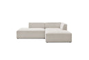 Fixed corner sofa MEGEVE smooth fabric - Right angle - BOBOCHIC -The Bradery