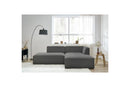 Fixed corner sofa MEGEVE smooth fabric - Right angle - BOBOCHIC -The Bradery