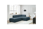 MEGEVE fixed corner sofa in smooth fabric - Right-hand corner - BOBOCHIC - The Bradery