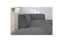 Fixed corner sofa MEGEVE smooth fabric - Right angle - BOBOCHIC -The Bradery