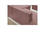 MEGEVE fixed corner sofa in smooth fabric - Right-hand corner - BOBOCHIC - The Bradery