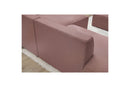 Fixed corner sofa MEGEVE smooth fabric - Right angle - BOBOCHIC -The Bradery