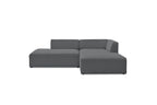MEGEVE fixed corner sofa in smooth fabric - Right-hand corner - BOBOCHIC - The Bradery