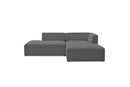 Fixed corner sofa MEGEVE smooth fabric - Right angle - BOBOCHIC -The Bradery
