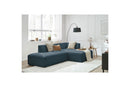 Fixed corner sofa MEGEVE smooth fabric - Right angle - BOBOCHIC -The Bradery