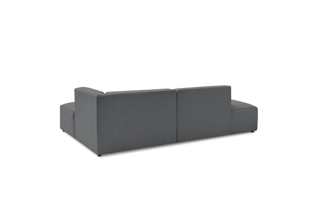 MEGEVE fixed corner sofa in smooth fabric - Right-hand corner - BOBOCHIC - The Bradery