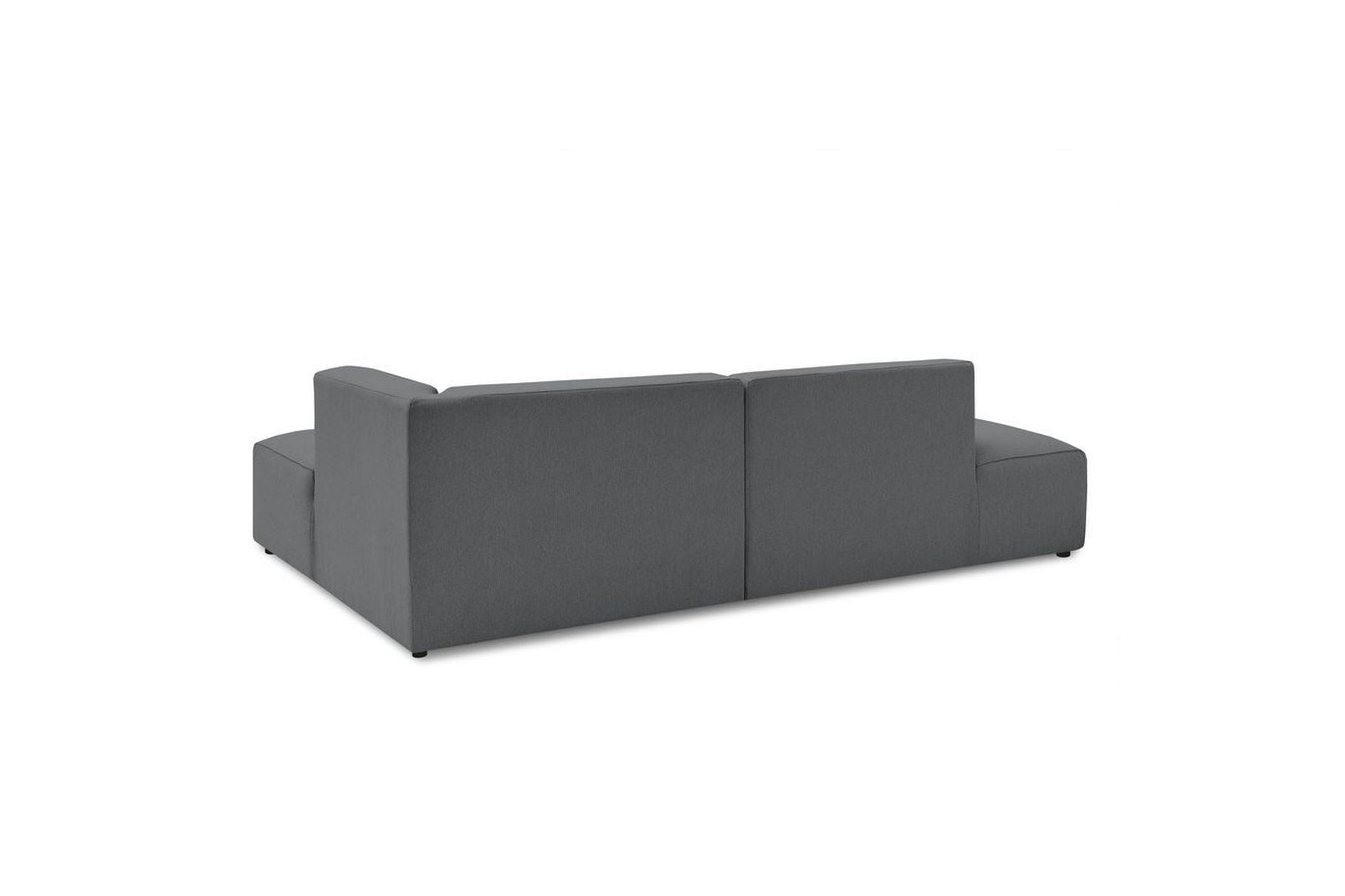 MEGEVE fixed corner sofa in smooth fabric - Right-hand corner - BOBOCHIC - The Bradery