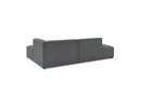 Fixed corner sofa MEGEVE smooth fabric - Right angle - BOBOCHIC -The Bradery