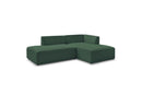 Fixed corner sofa MEGEVE smooth fabric - Right angle - BOBOCHIC -The Bradery