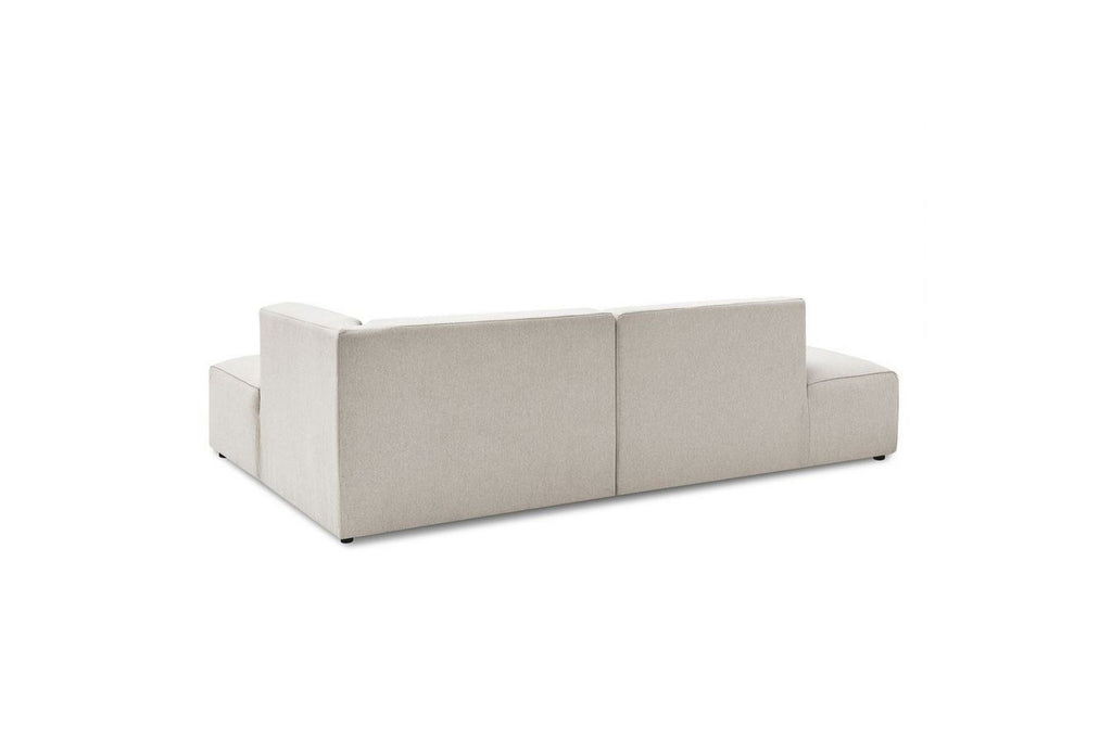 MEGEVE fixed corner sofa in smooth fabric - Right-hand corner - BOBOCHIC - The Bradery