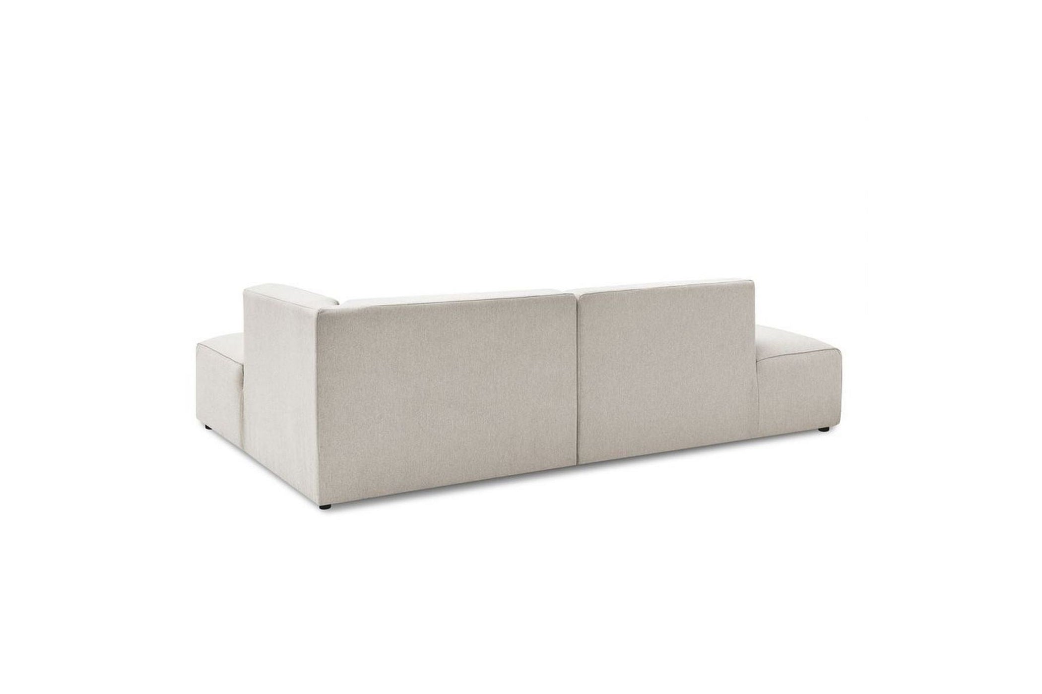 MEGEVE fixed corner sofa in smooth fabric - Right-hand corner - BOBOCHIC - The Bradery