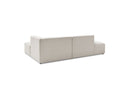 Fixed corner sofa MEGEVE smooth fabric - Right angle - BOBOCHIC -The Bradery
