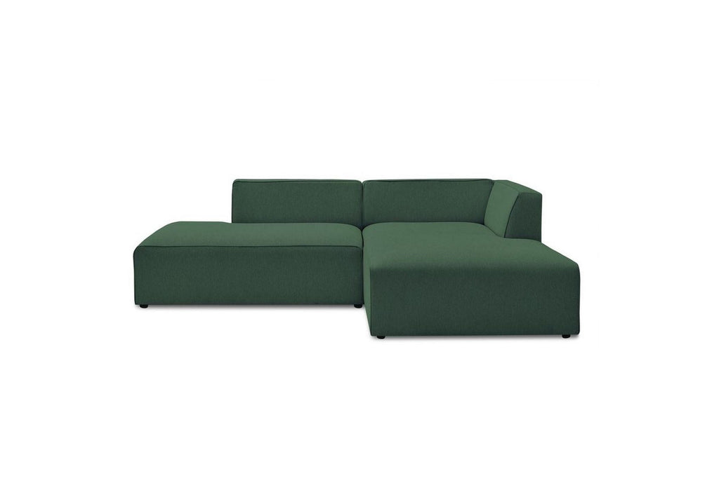 MEGEVE fixed corner sofa in smooth fabric - Right-hand corner - BOBOCHIC - The Bradery