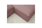 MEGEVE fixed corner sofa in smooth fabric - Right-hand corner - BOBOCHIC - The Bradery