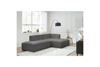 MEGEVE fixed corner sofa in smooth fabric - Right-hand corner - BOBOCHIC - The Bradery