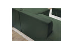MEGEVE fixed corner sofa in smooth fabric - Right-hand corner - BOBOCHIC - The Bradery