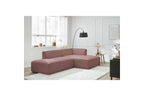 MEGEVE fixed corner sofa in smooth fabric - Right-hand corner - BOBOCHIC - The Bradery