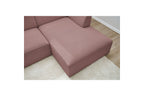 MEGEVE fixed corner sofa in smooth fabric - Right-hand corner - BOBOCHIC - The Bradery
