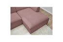 Fixed corner sofa MEGEVE smooth fabric - Right angle - BOBOCHIC -The Bradery