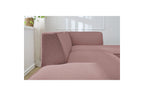 MEGEVE fixed corner sofa in smooth fabric - Right-hand corner - BOBOCHIC - The Bradery