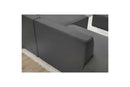 Fixed corner sofa MEGEVE smooth fabric - Right angle - BOBOCHIC -The Bradery
