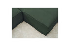 MEGEVE fixed corner sofa in smooth fabric - Right-hand corner - BOBOCHIC - The Bradery
