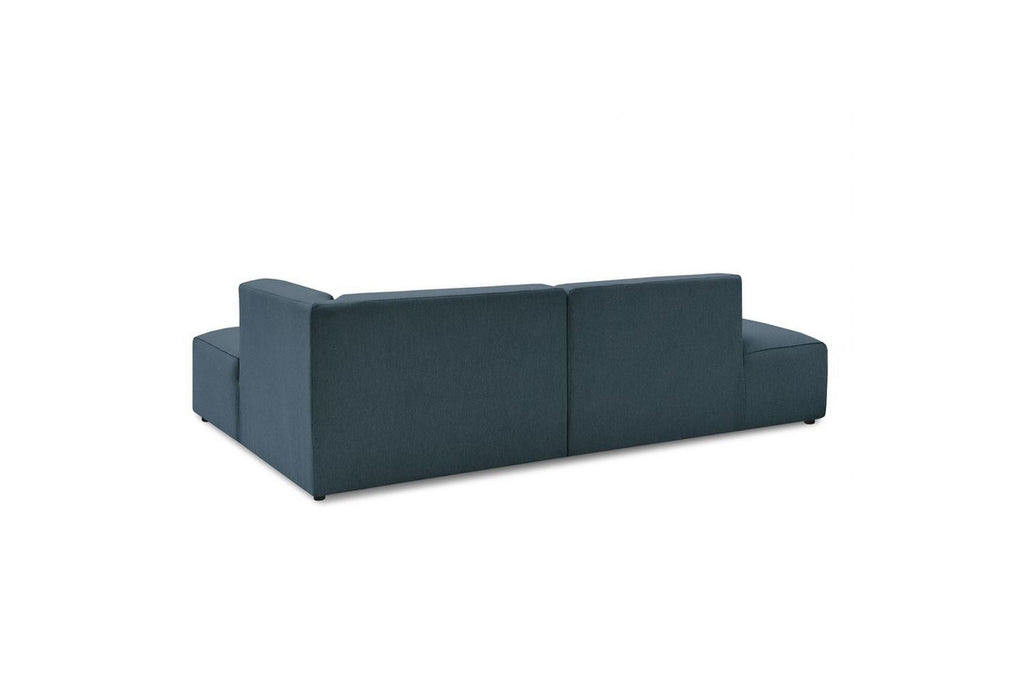 MEGEVE fixed corner sofa in smooth fabric - Right-hand corner - BOBOCHIC - The Bradery