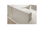 MEGEVE fixed corner sofa in smooth fabric - Right-hand corner - BOBOCHIC - The Bradery