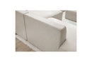 Fixed corner sofa MEGEVE smooth fabric - Right angle - BOBOCHIC -The Bradery