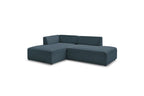 MEGEVE fixed corner sofa in smooth fabric - Left-hand corner - BOBOCHIC - The Bradery