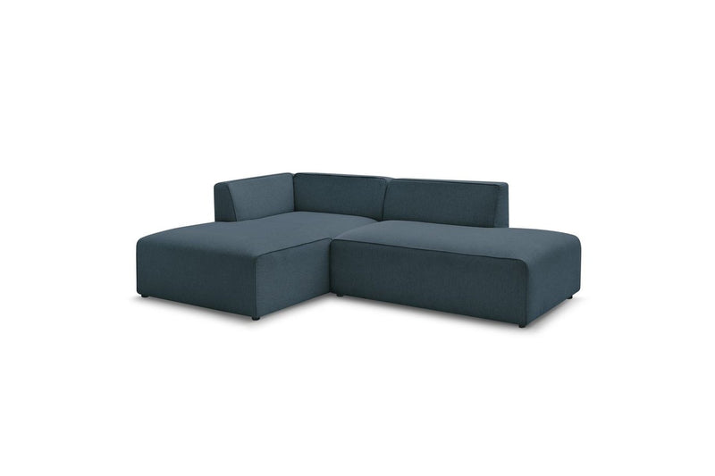 Canapé d'angle fixe MEGEVE tissu lisse - Angle gauche - BOBOCHIC - The Bradery