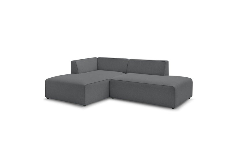 Canapé d'angle fixe MEGEVE tissu lisse - Angle gauche - BOBOCHIC - The Bradery