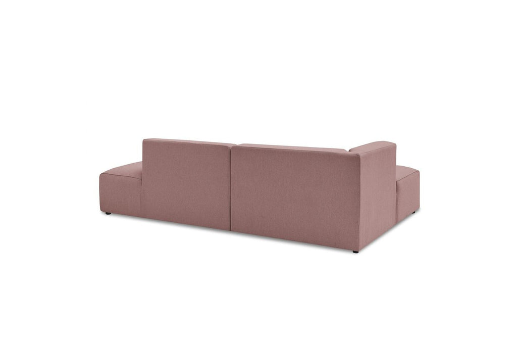 MEGEVE fixed corner sofa in smooth fabric - Left-hand corner - BOBOCHIC - The Bradery